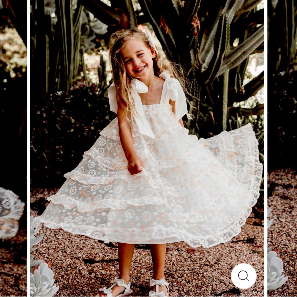Beautifully made summer, flower girl or formal. New/never worn. 7/8